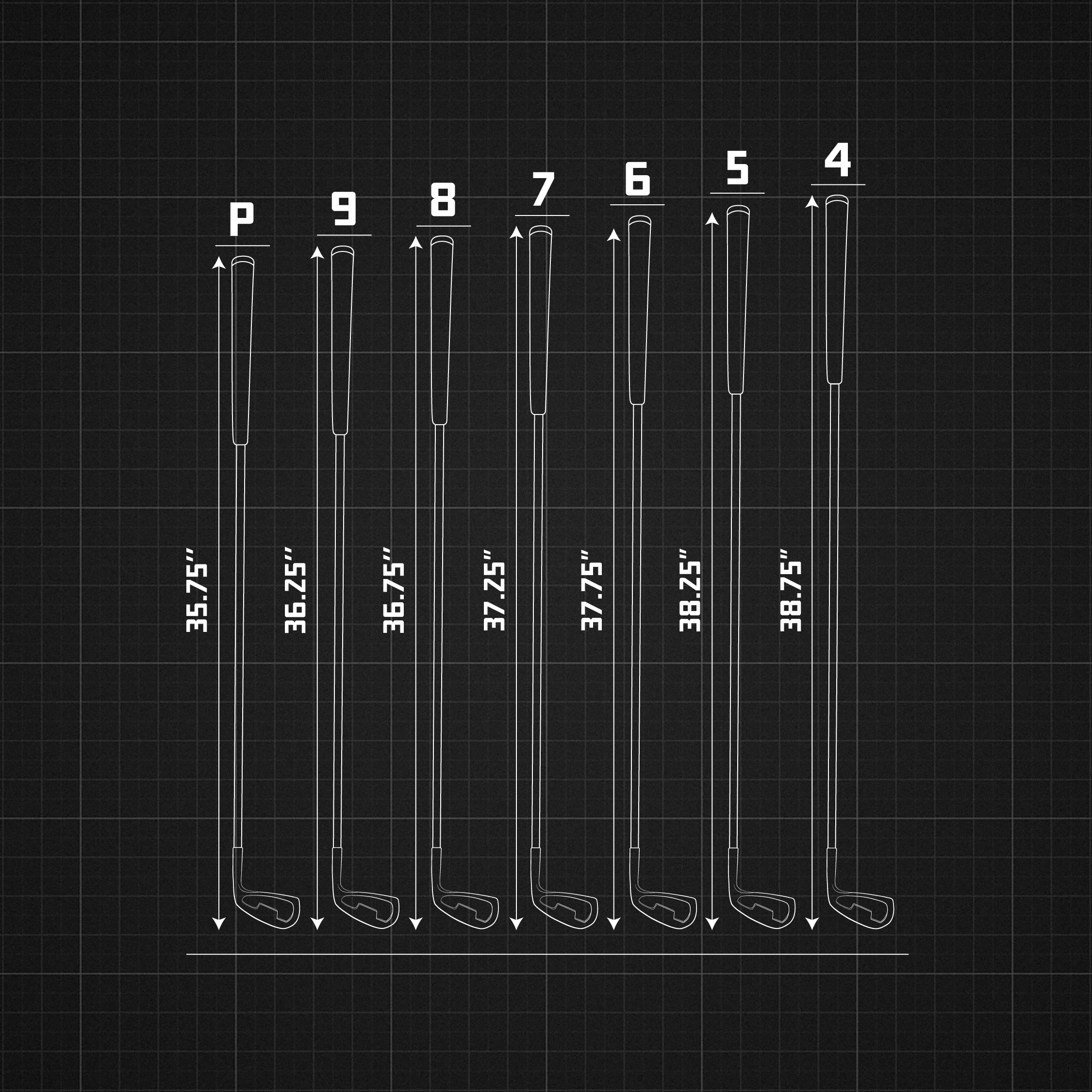 Origin Curved Traditional Length Irons Chrome